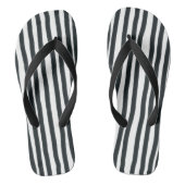 Vertikale schwarz-weiße Streifen Badesandalen (Fußbett)