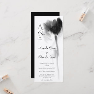 Vertikale schwarze Tulpe Florale Rustikale Kraft H Einladung