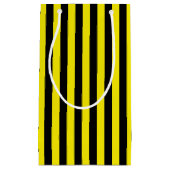 Vertikale schwarze und gelbe Streifen Kleine Geschenktüte (Vorderseite)
