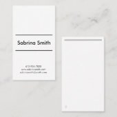 Vertikale schwarze und graue unbedeutende visitenkarte (Vorne/Hinten)