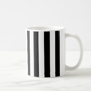 Vertikale schwarze und weiße Streifen Kaffeetasse