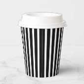 Vertikale schwarze und weiße Streifen Pappbecher (Rechts)