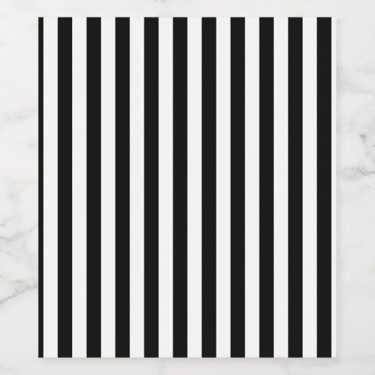 Vertikale schwarze und weiße Streifen Weinetikett (Einzelnes Label)