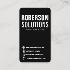 Vertikale Schwarzweiss-Sozialmediumikonen Visitenkarte