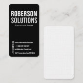 Vertikale Schwarzweiss-Sozialmediumikonen Visitenkarte (Vorne/Hinten)