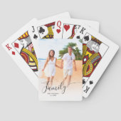 Vertikale Skriptfamilie für das gesamte Foto Spielkarten (Rückseite)