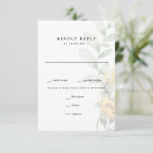 Vertikale Sonnenblume Hochzeitsrampe RSVP Karte (Stehend Vorderseite)