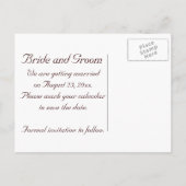 Vertikale Sonnenblumen Sommerhochzeit retten das D Ankündigungspostkarte (Rückseite)