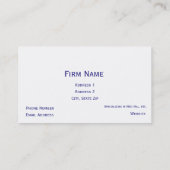 Vertikale Steno Maschine befestigt Visitenkarte (Rückseite)