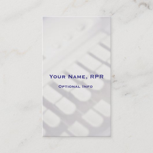 Vertikale Steno Maschine befestigt Visitenkarte (Vorderseite)