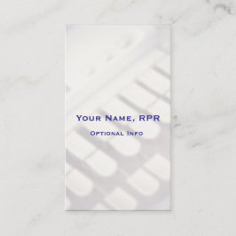 Vertikale Steno Maschine befestigt Visitenkarte