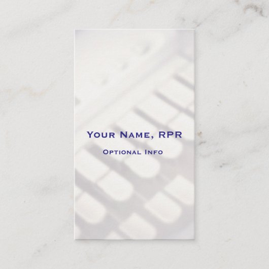 Vertikale Steno Maschine befestigt Visitenkarte (Vorderseite)