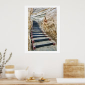 Vertikale Strandtreppe Poster (Küche)
