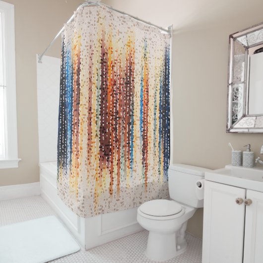 Vertikale Streifen, abstrakt, farbenfroh, modern Duschvorhang (Beispiel)