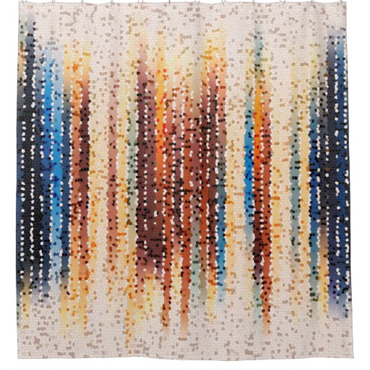 Vertikale Streifen, abstrakt, farbenfroh, modern Duschvorhang (Vorderseite)