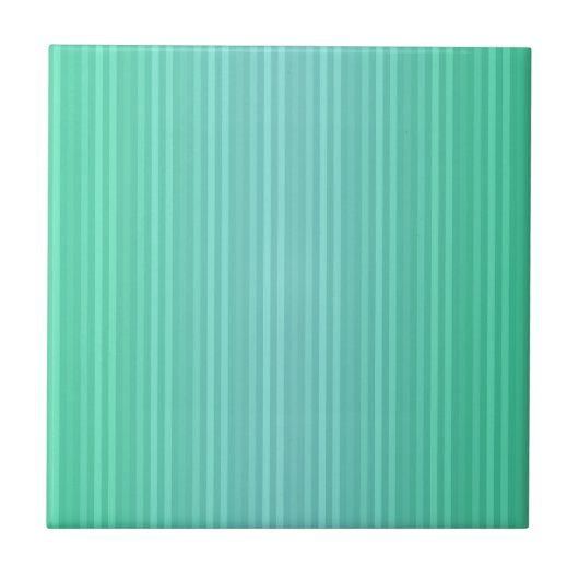 Vertikale Streifen Aquamarine Blau Grün Aquamarin Fliese (Vorderseite)