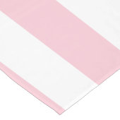 Vertikale Streifen Baby rosa und weiß gestreift Kurzer Tischläufer (Ecke)