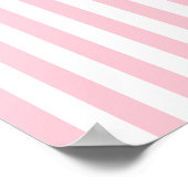 Vertikale Streifen Baby rosa und weiß gestreift Poster (Ecke)