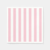 Vertikale Streifen Baby rosa und weiß gestreift Serviette (Vorderseite)