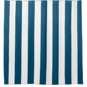 Vertikale Streifen blau und weiß gestreift Duschvorhang (Vorderseite)