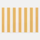 Vertikale Streifen, gelb und weiß gestrichen Geschenkpapier Set (Vorderseite)