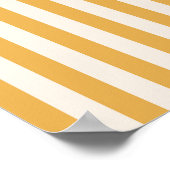 Vertikale Streifen, gelb und weiß gestrichen Poster (Ecke)