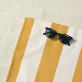 Vertikale Streifen, gelb und weiß gestrichen Strandtuch (Beispiel)