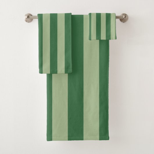 Vertikale Streifen, grün gestreift Badhandtuch Set (Insitu)