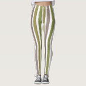 Vertikale Streifen grün und getönt Leggings (Vorderseite)