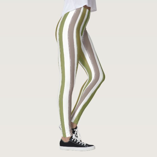 Vertikale Streifen grün und getönt Leggings (Rechts)