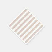 Vertikale Streifen in Beige und Weiß gestreift Serviette (Ecke)