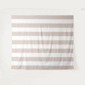 Vertikale Streifen in Beige und Weiß gestreift Wandteppich (Vorderseite (Horizontal))