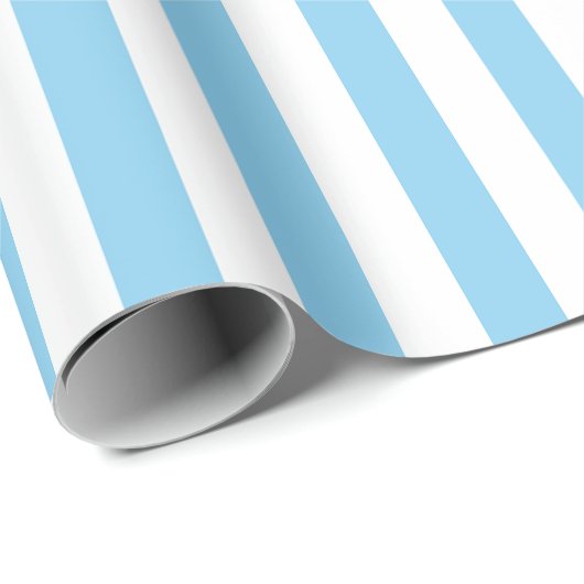 Vertikale Streifen in blau und weiß mittlerer Größ Geschenkpapier (Rolleneckpunkt)