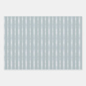 Vertikale Streifen in dunkelblau und schimmernd si Geschenkpapier Set (Vorderseite 3)