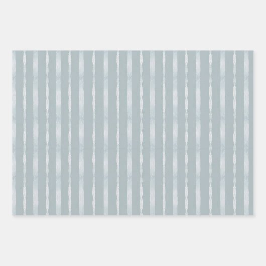 Vertikale Streifen in dunkelblau und schimmernd si Geschenkpapier Set (Vorderseite 2)