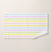Vertikale Streifen in hellpastellfarbenen Farben Badhandtuch Set (Handtuch)