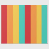 Vertikale Streifen in mehrfarbigen Farben Geschenkpapier (Flach)