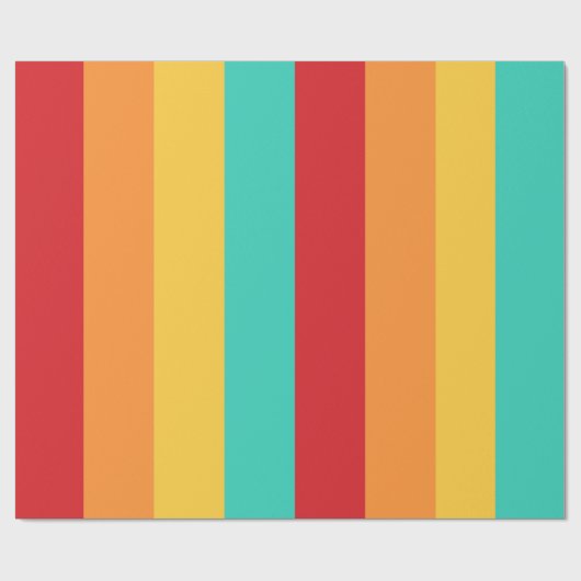 Vertikale Streifen in mehrfarbigen Farben Geschenkpapier (Flach)