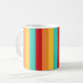 Vertikale Streifen in mehrfarbigen Farben Kaffeetasse (Vorderseite Links)