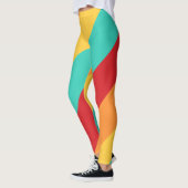 Vertikale Streifen in mehrfarbigen Farben Leggings (Links)