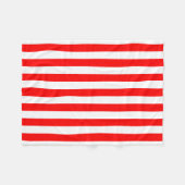 Vertikale Streifen in Rot und Weiß Fleecedecke (Vorderseite (Horizontal))
