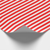 Vertikale Streifen in Rot und Weiß Geschenkpapier (Ecke)