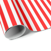 Vertikale Streifen in Rot und Weiß Geschenkpapier (Rolleneckpunkt)