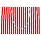 Vertikale Streifen in Rot und Weiß Große Geschenktüte (Rückseite)