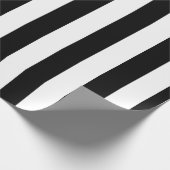 Vertikale Streifen in Schwarz und Weiß Geschenkpapier (Ecke)