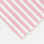Vertikale Streifen in weißer und rosa Größe Fleecedecke (Ecke)