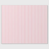 Vertikale Streifen in weißer und rosa Größe Geschenkpapier (Flach)