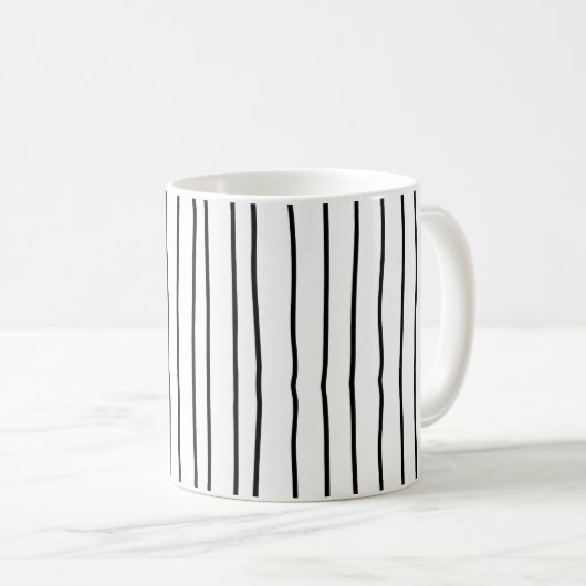 Vertikale Streifen Kaffeetasse (VorderseiteRechts)