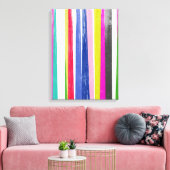 Vertikale Streifen Leinwanddruck (Insitu (Wohnzimmer))