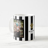 Vertikale Streifen Lilie 2 Foto Kaffee Tasse (Vorderseite Links)